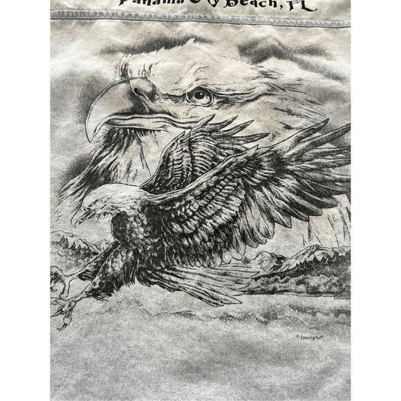 THE AMERICAN BW RALLY BIKE WEEK denim sleeveless shirt size M made in USA - Picture 6 of 13